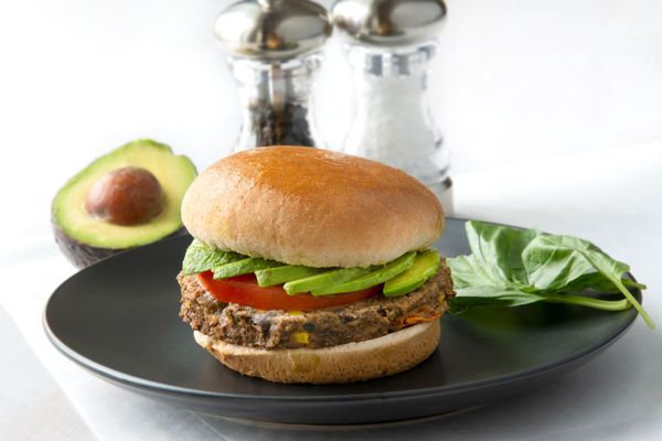 Black Bean Avocado Veggie Burger
