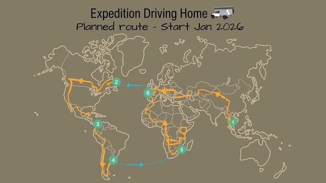 The route map the couple will complete