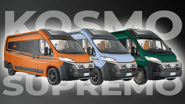 Three Kosmo Supremo camper vans