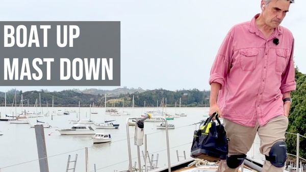 The Boat is Up. The Mast Down.