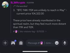 Vision log 1336-  BTC price + date for June, Aug, Sept-Dec 2025, BTC 120K in June not possible, BTC 150K in Oct wishful thinking