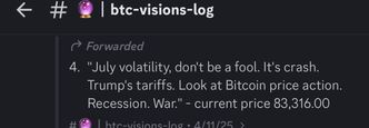 Vision log 1339- Public post Brilliant June BTC prices + date calls. July another crash
