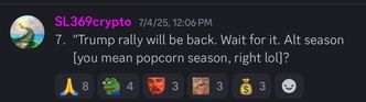 Vision log 1442. Prediction Trump rally returns. Hype is back. Watch alt coins. Crypto regulations schedule in 2025. -Coins delisted. Survival coins. XRP is part of the take down of the system. Oct and Nov 2025.