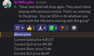 Vision log 1489 - Gold and Silver price predictions like Guides predicted. Silver dropped to the Golden ratio. What's next for Gold and Silver?