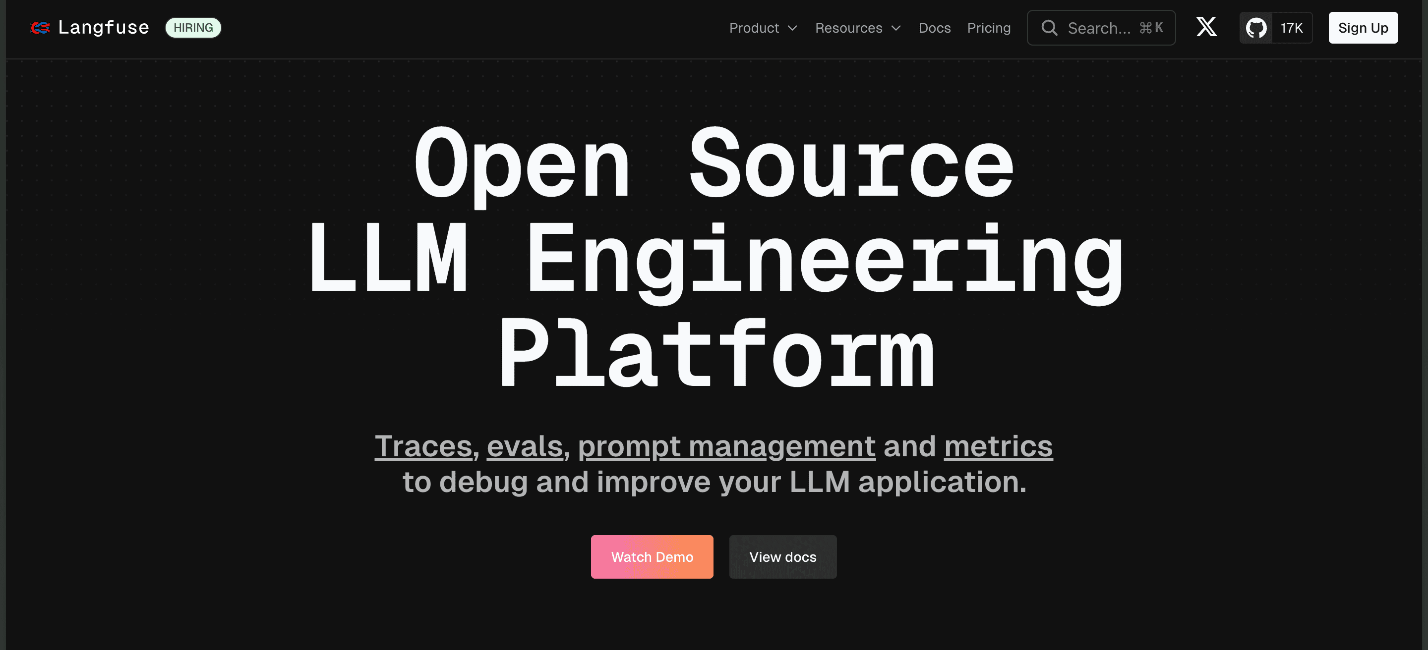 Langfuse OSS Observability Platform