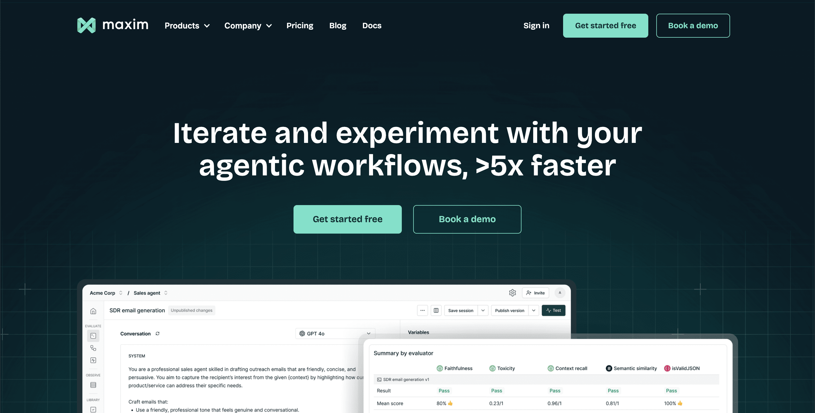 Maxim: Best Prompt Versioning Platform