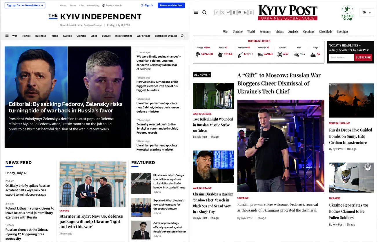 Media backlash greets Ukraine's defence minister reshuffle