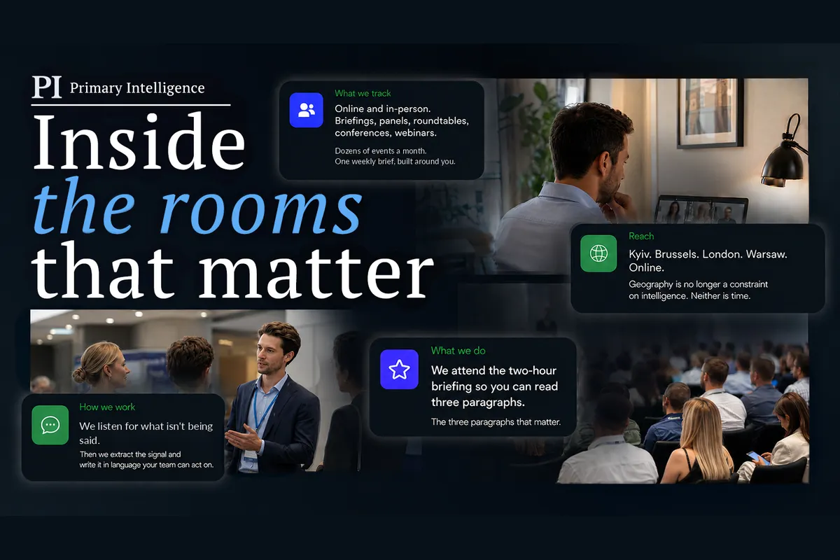 Have a reporter work the room for you — try Primary Intelligence free