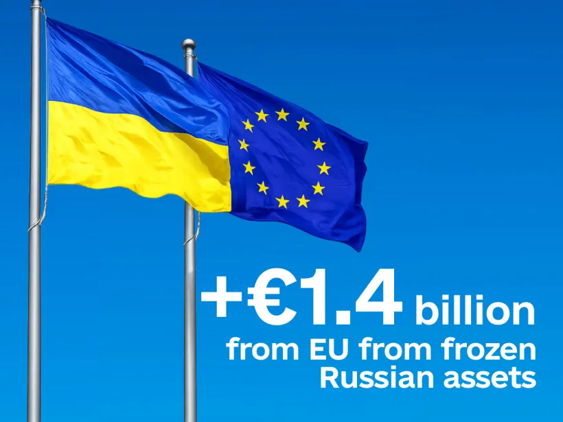 EU to transfer €1.4 billion in windfall profits from frozen Russian assets to support Ukraine