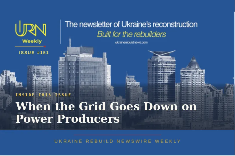 Ukraine Rebuild Newswire Weekly | When the grid goes down on energy investors. Issue #151