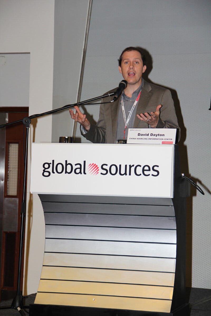 David Dayton speaking at Global Sources China Sourcing Fair