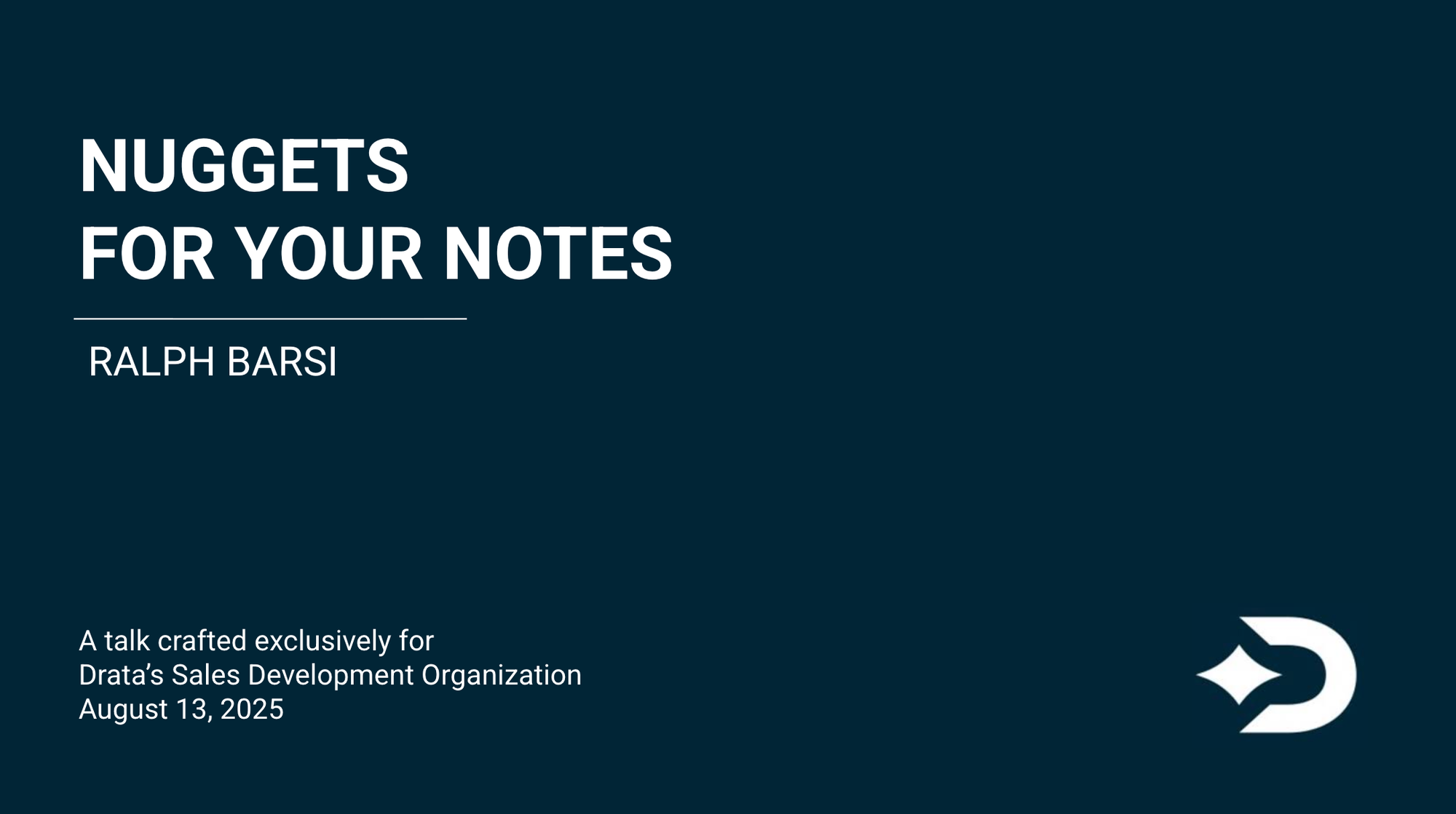 🎙️Transcript: Drata SDR All-Hands