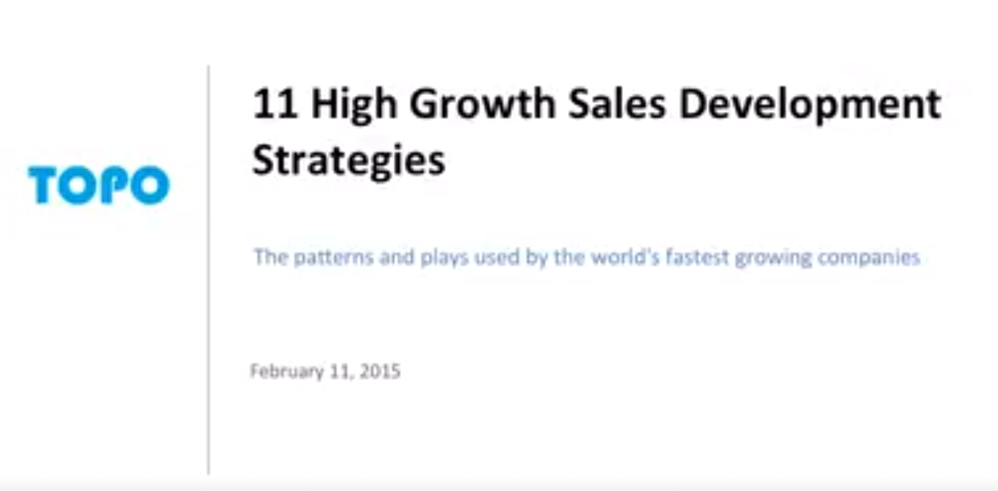 🎙️Transcript: 11 High Growth Sales Development Strategies
