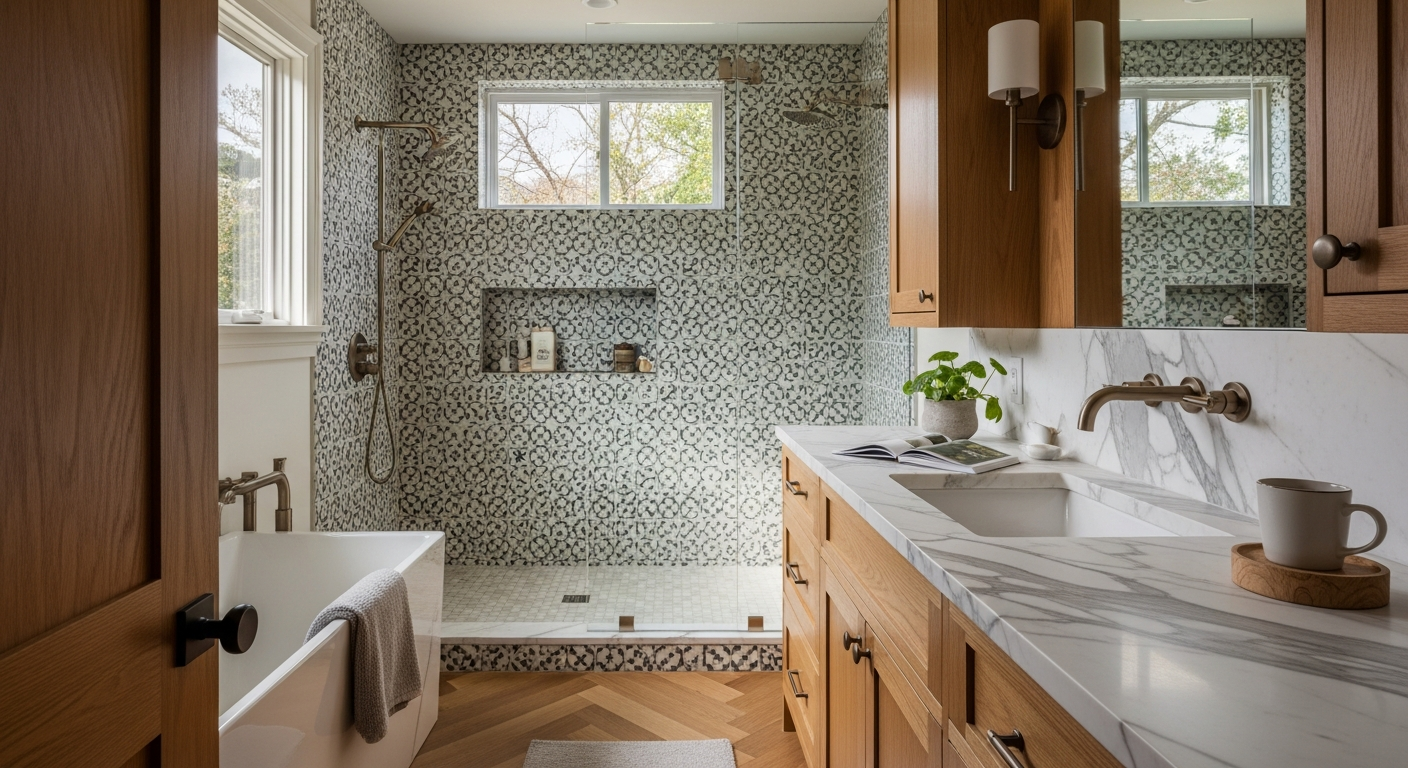 Bathroom Tile Trends 2026: Zellige, Microcement, and Natural Stone for Bay Area Bathrooms