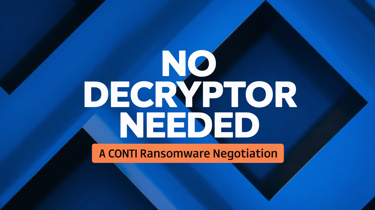 No Decryptor Needed: A Conti Ransomware Negotiation