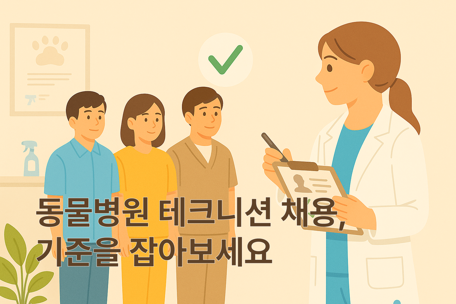 좋은 테크니션을 채용하고 싶다면, 먼저 기준부터 점검하세요