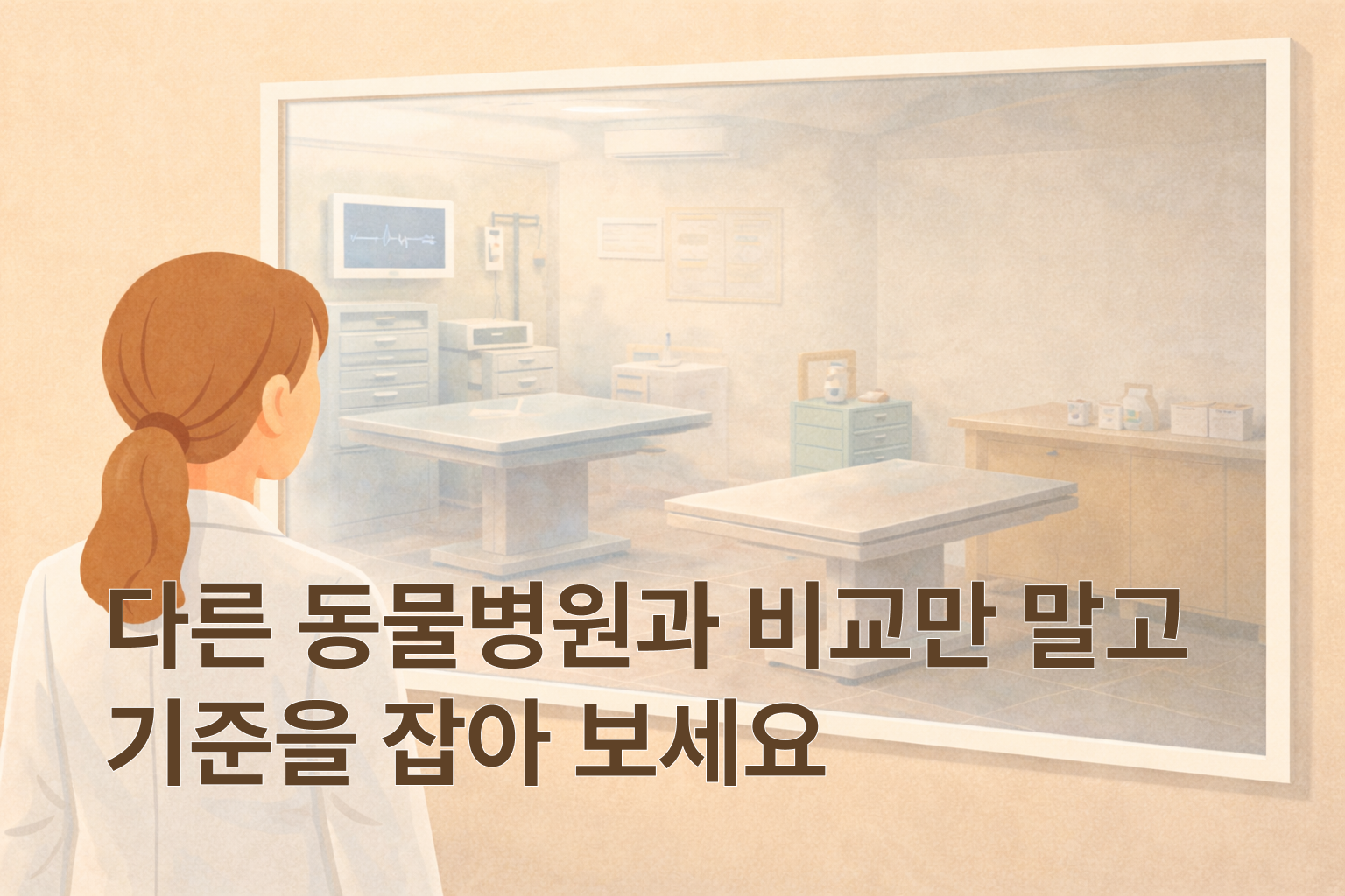 다른 동물병원이 잘 되는 것처럼 보일 때, 기준이 먼저입니다