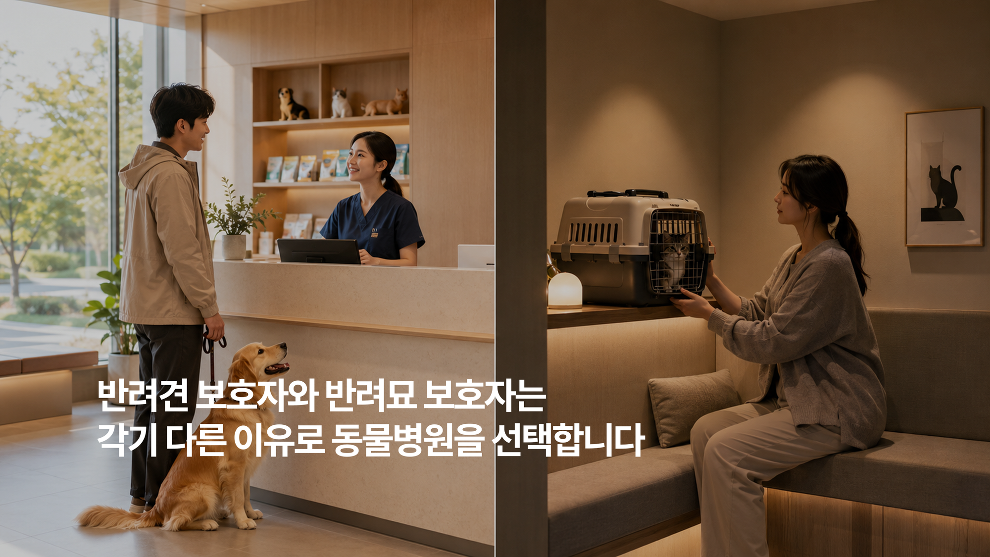 고양이 보호자와 강아지 보호자, 동물병원을 고르는 기준이 다릅니다