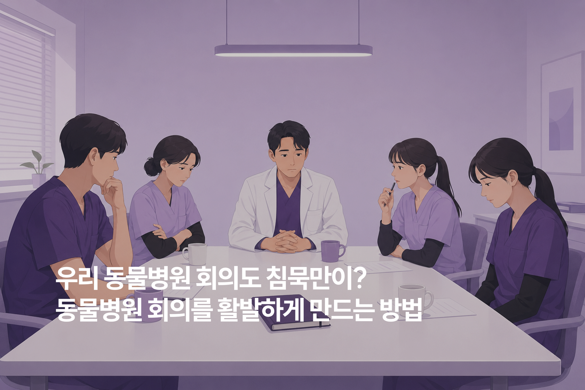 동물병원 직원 회의에서 말을 안 하는 이유, 회의 방식에 있습니다