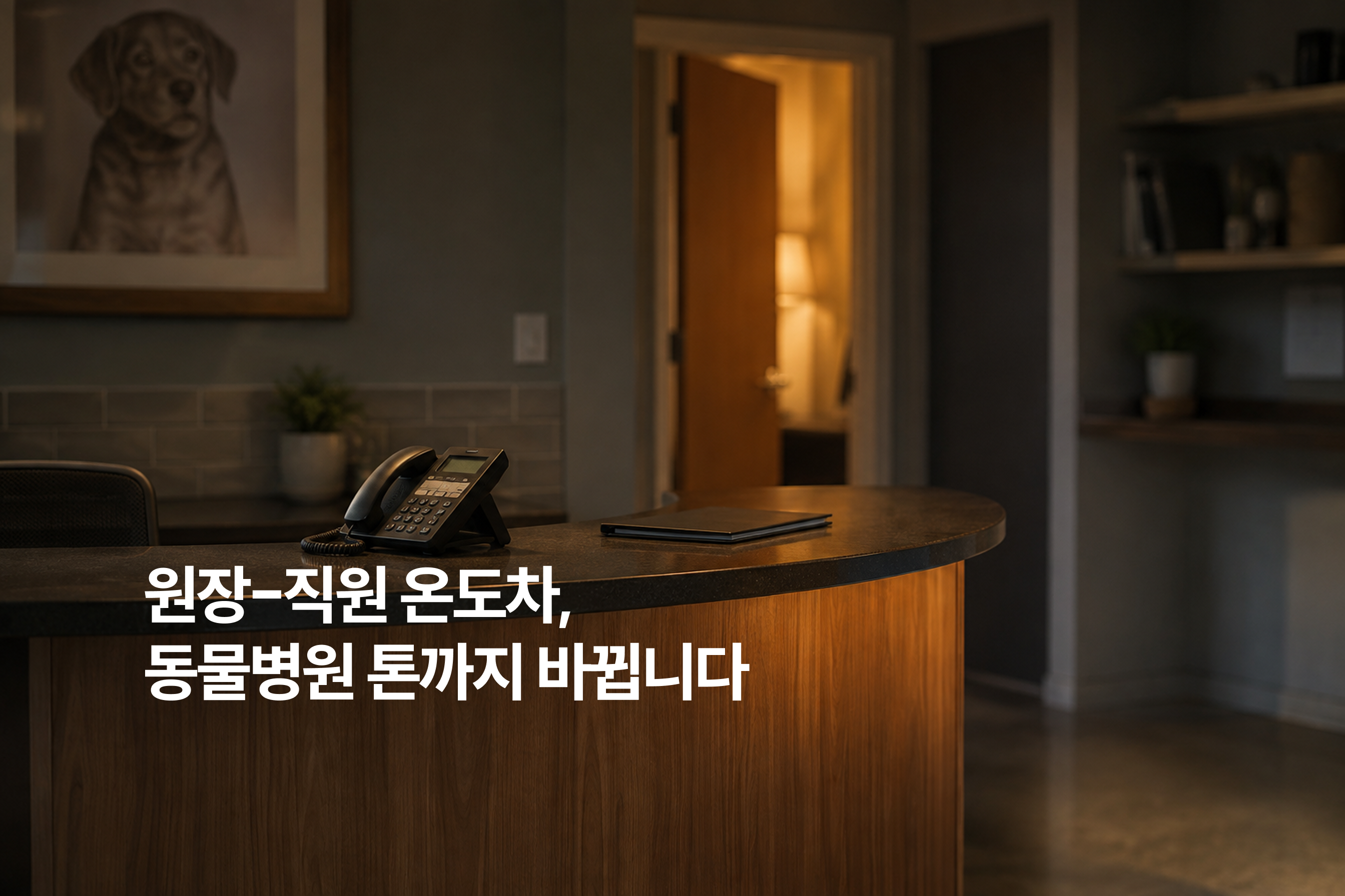 동물병원 내 원장-직원 간 온도차는 동물병원 톤에도 그대로 나타납니다