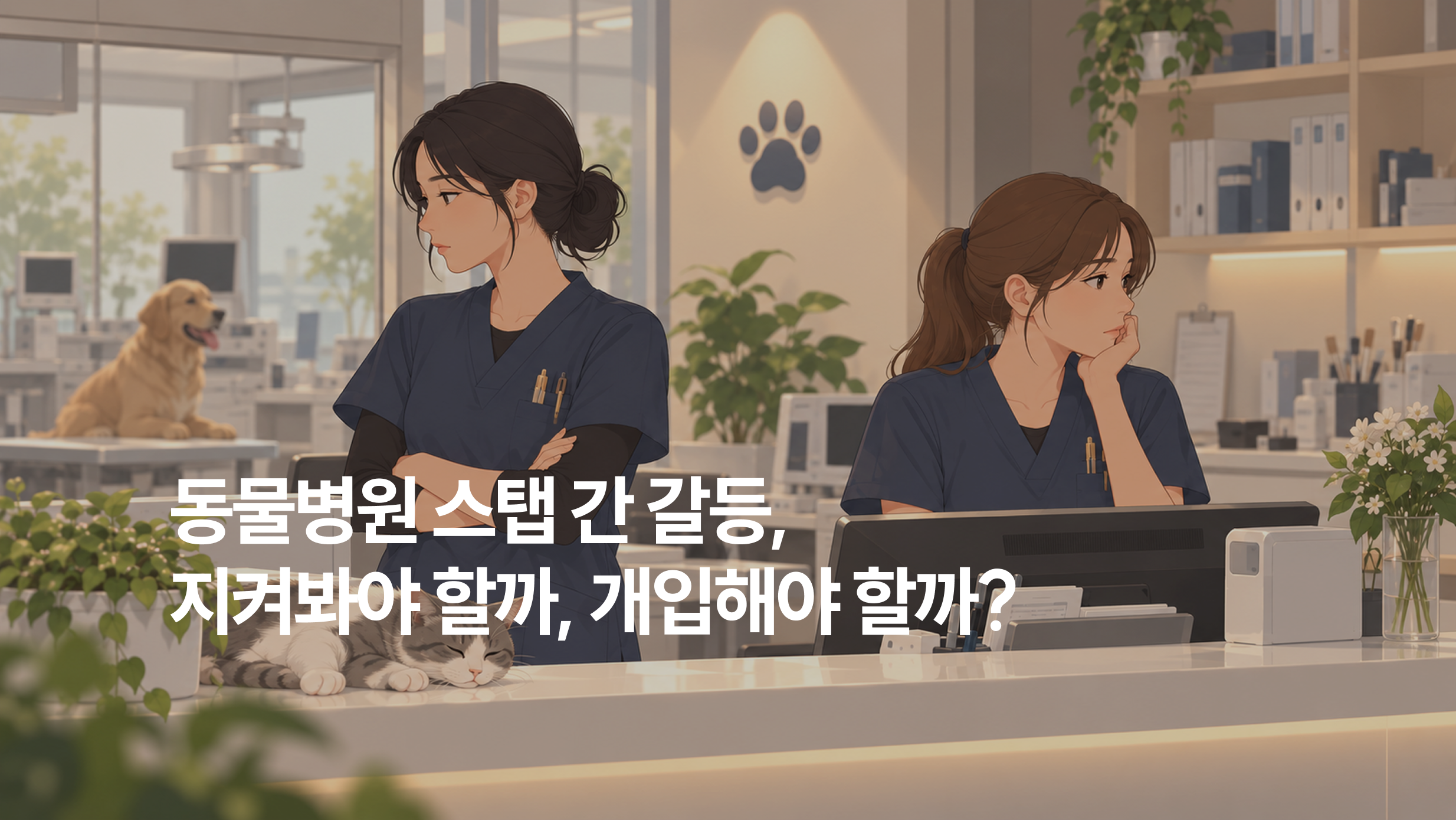 동물병원 테크니션 갈등, 원장님이 개입해야 할 때 vs 지켜봐야 할 때