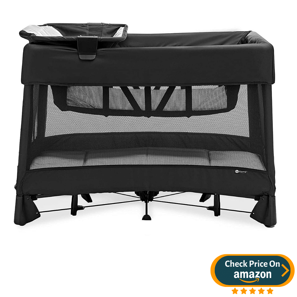 4moms Breeze Plus Portable Playard with Removable Bassinet and Baby Changing Station