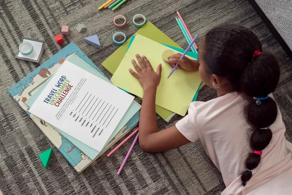 tech free printable for road trip play