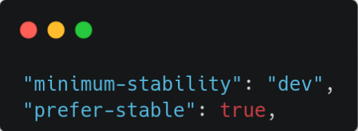"minimum-stability": "dev", "prefer-stable": true,