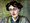 An expressionist-style portrait of Virginia Woolf, with short, dark brown hair styled in waves, wearing a muted-tone outfit, 
