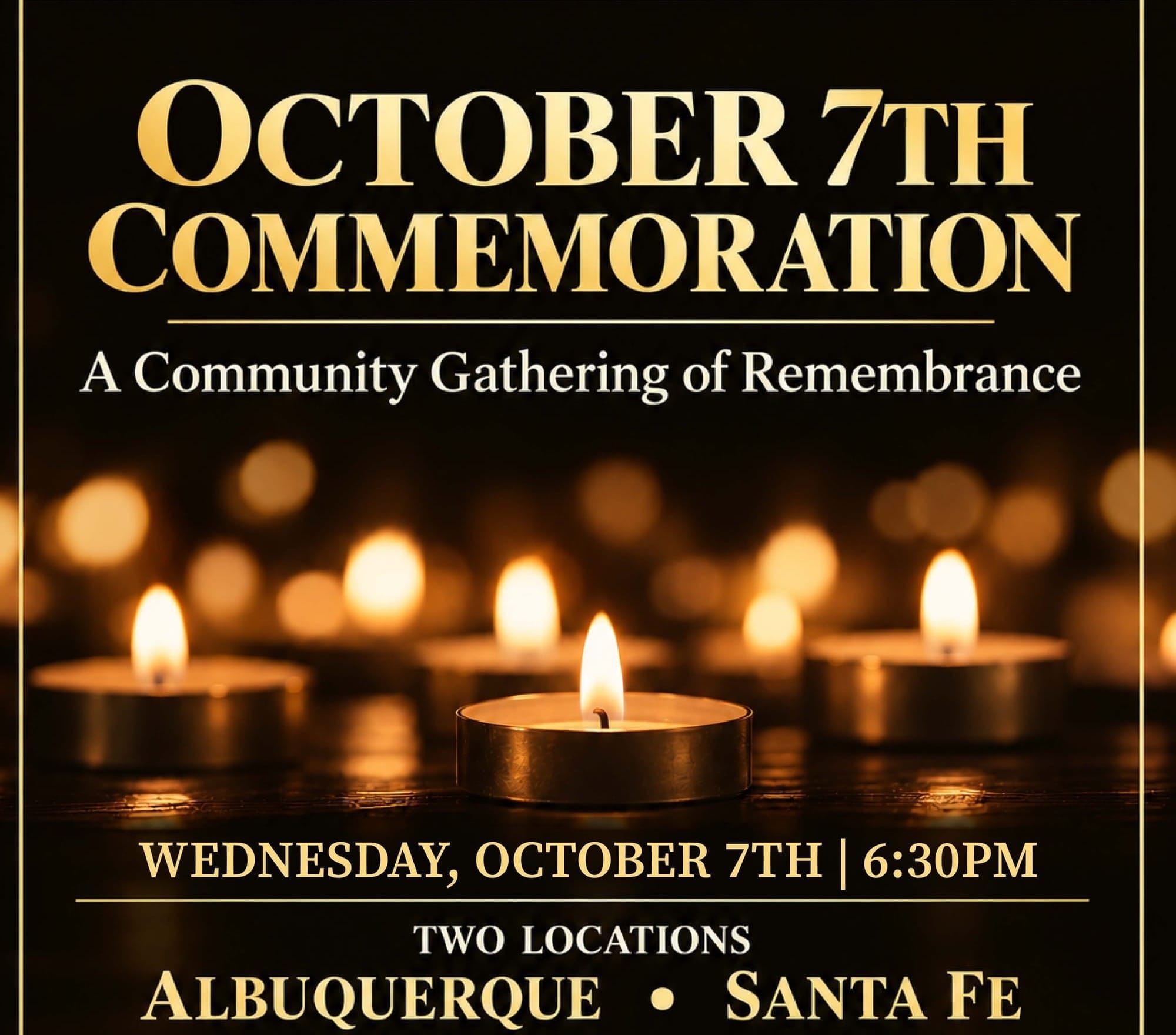 OCTOBER 7th Commemoration ALBUQUERQUE & SANTA FE