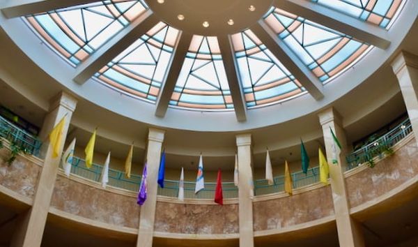 View of the Rotunda in the Roundhouse, New Mexico State Capital, Santa Fe. Photo © 2026 Diane Joy Schmidt/nmjewishjournal.com