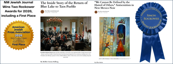 NM Jewish Journal Wins Two Rockower Awards for 2026, including a First Place