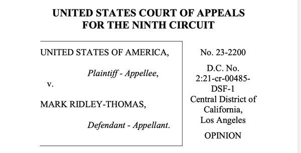 Witness LA Op-Ed: The Conviction of Mark Ridley-Thomas Is Not a Joke: Representative Democracy Is at Stake
