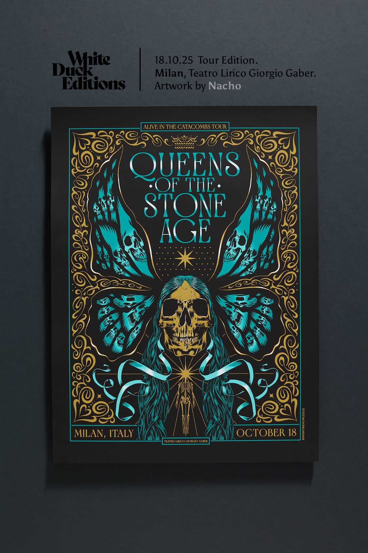 18.10.25  Tour Edition. Milan, Teatro Lirico Giorgio Gaber. Artwork by Nacho