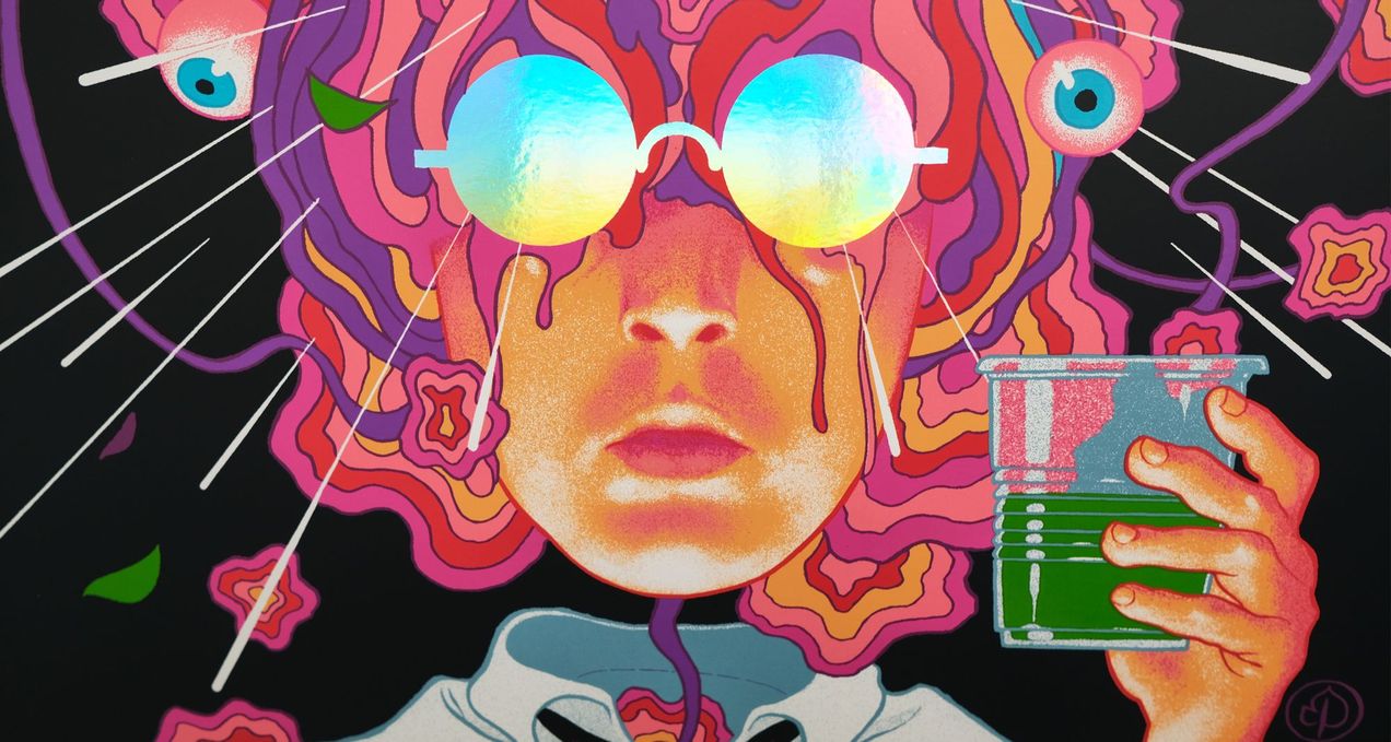 Ayahuasca—screen print by Peter Diamond.