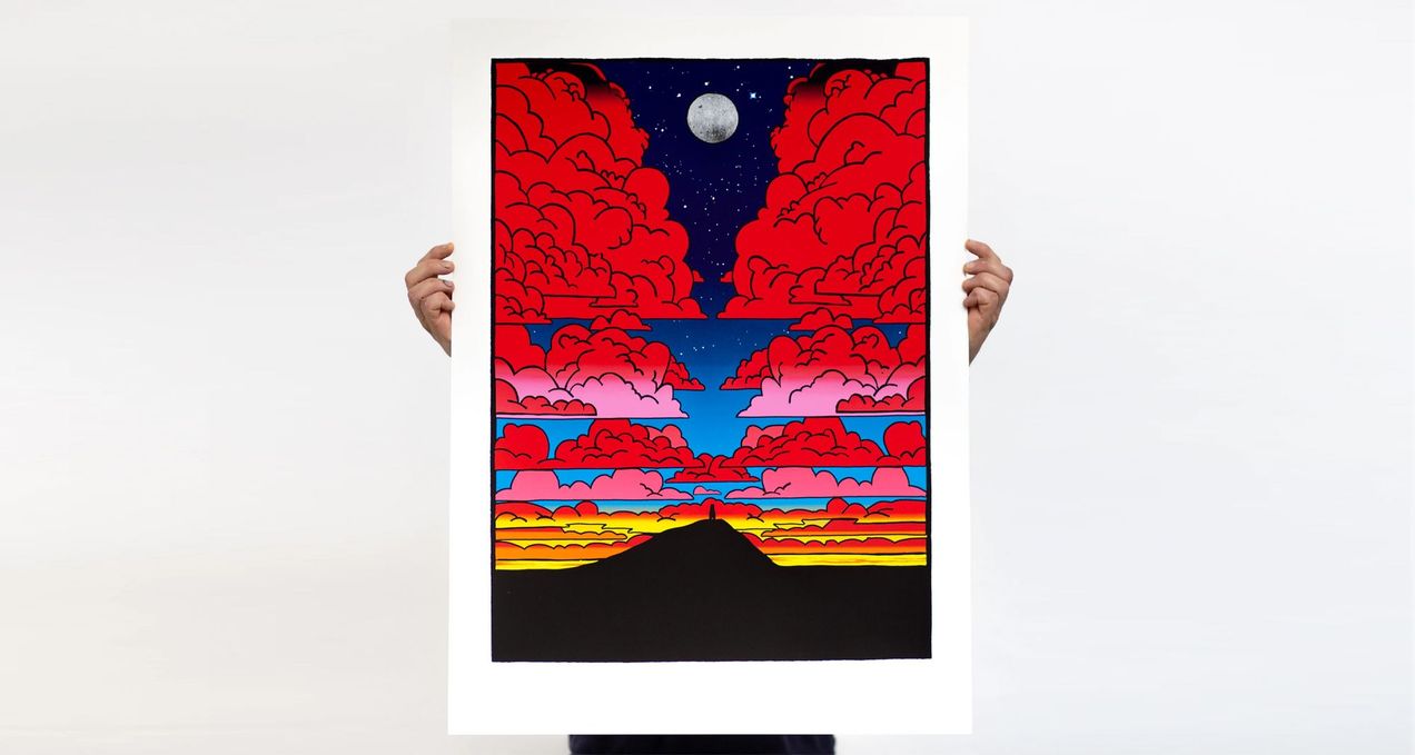 Glastonbury Festival screen print for Stanley Donwood.