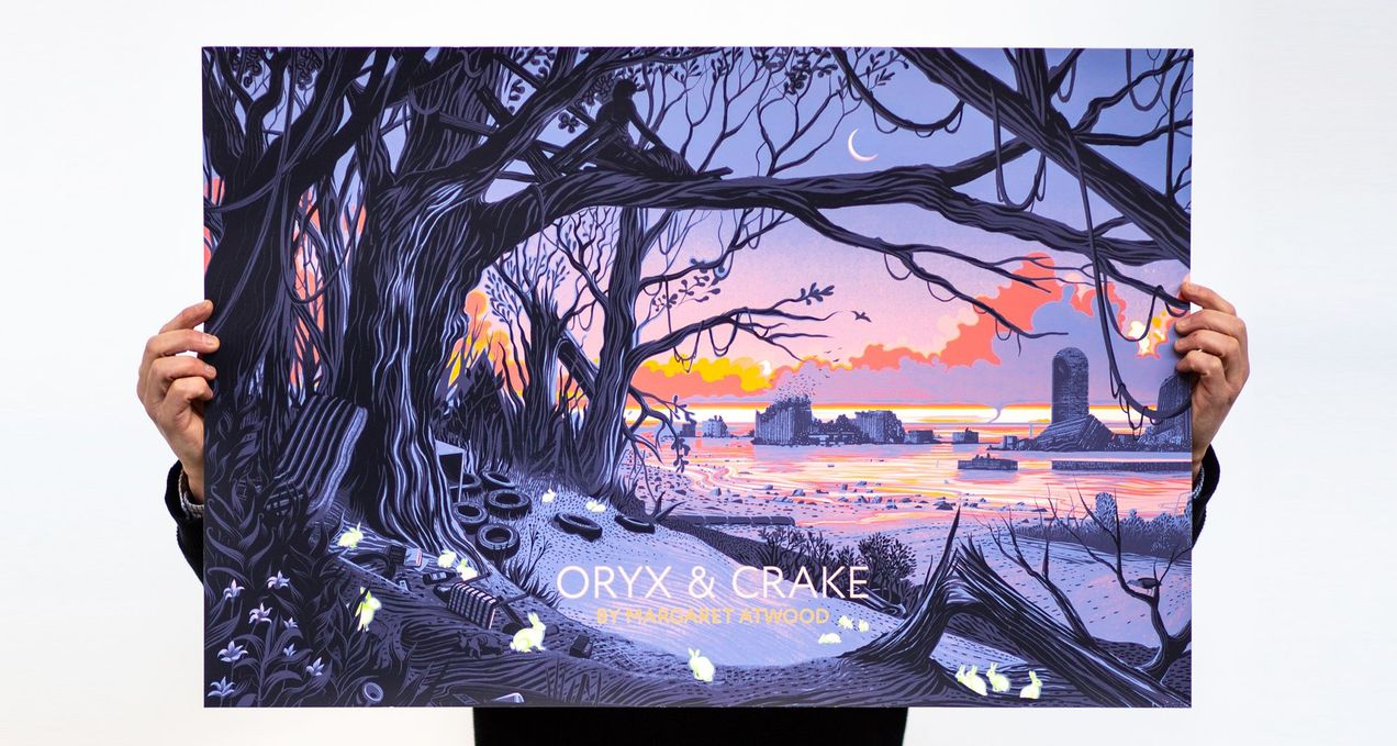 Oryx & Crake screenprint edition by Sam Chivers.