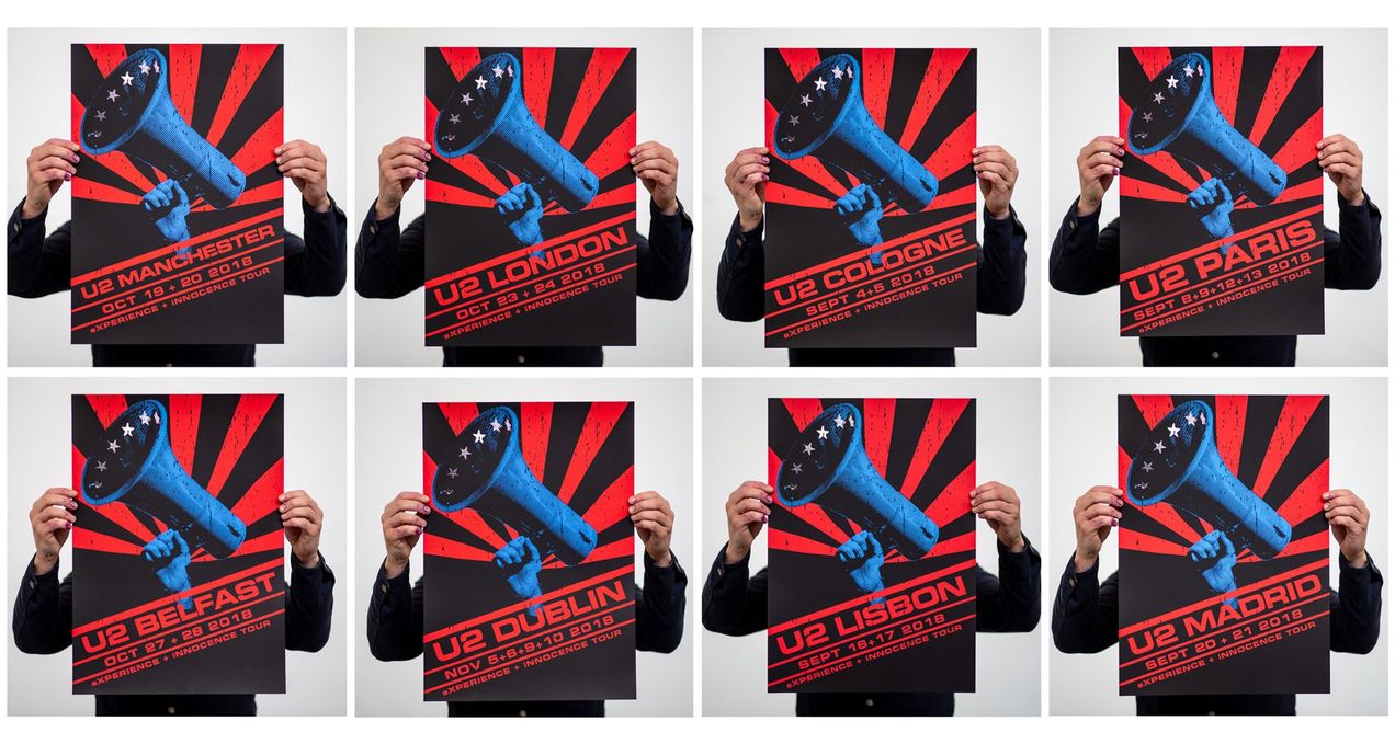 U2 European Tour 2018: iconic screenprinted poster series
