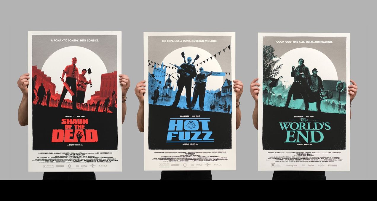 The Three Flavours Cornetto trilogy - a poster series by Matt Ferguson