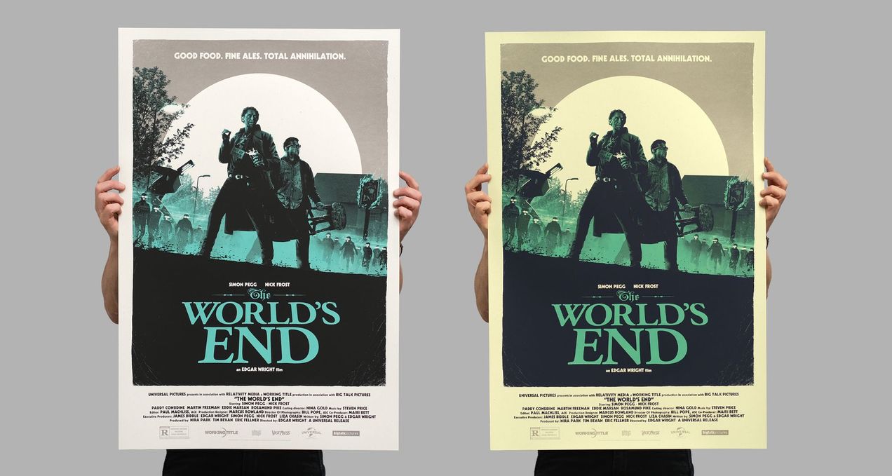 The World's End, screenprinted posted edition by Matt Ferguson