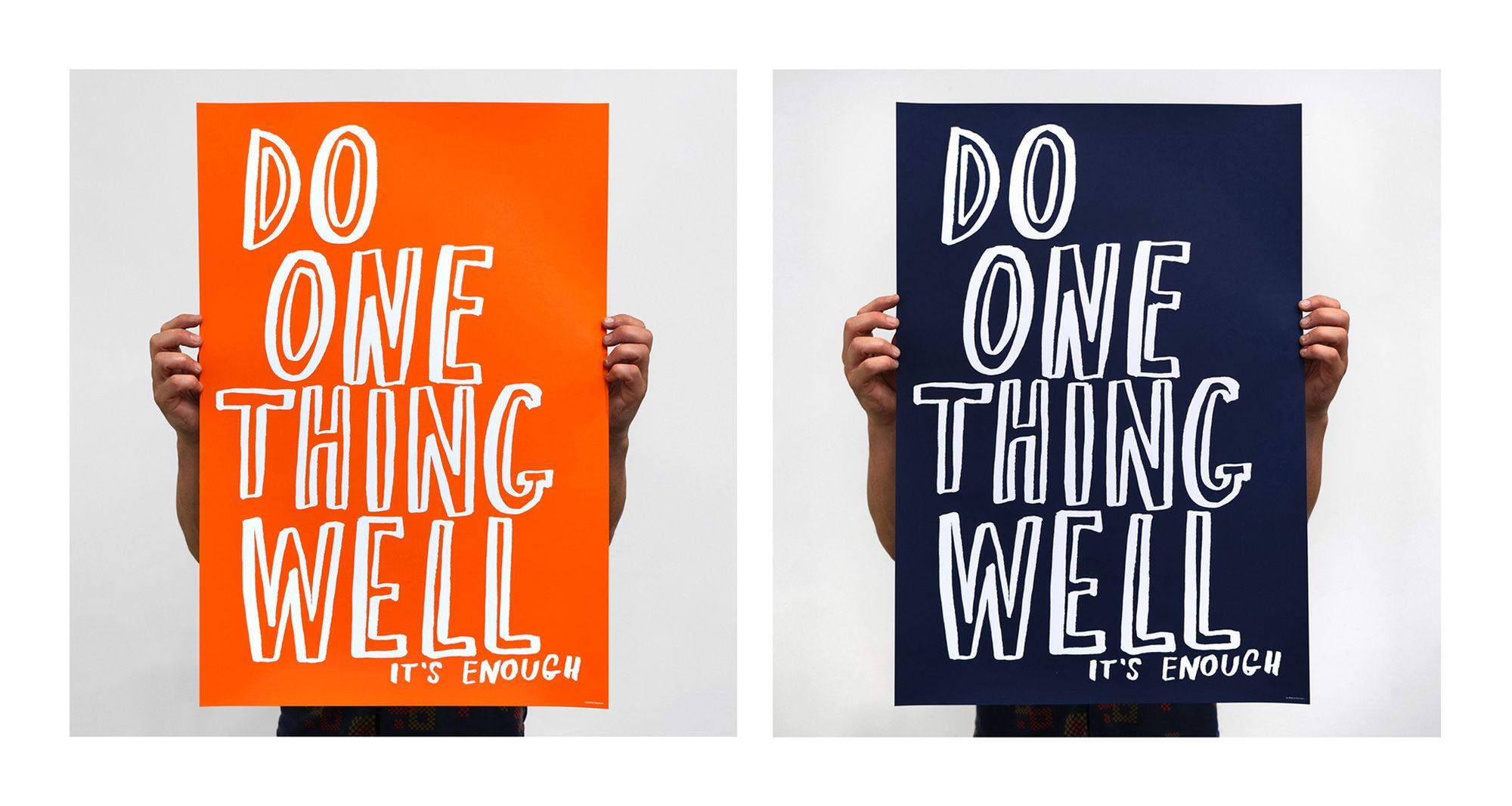 Screen printed posters for Hiut Denim Co.