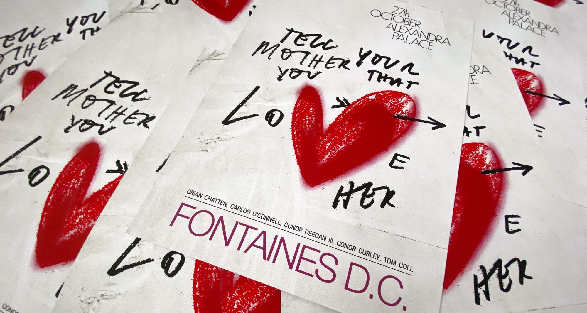 'Tell your mother that you love her': Fontains D.C. gig poster.