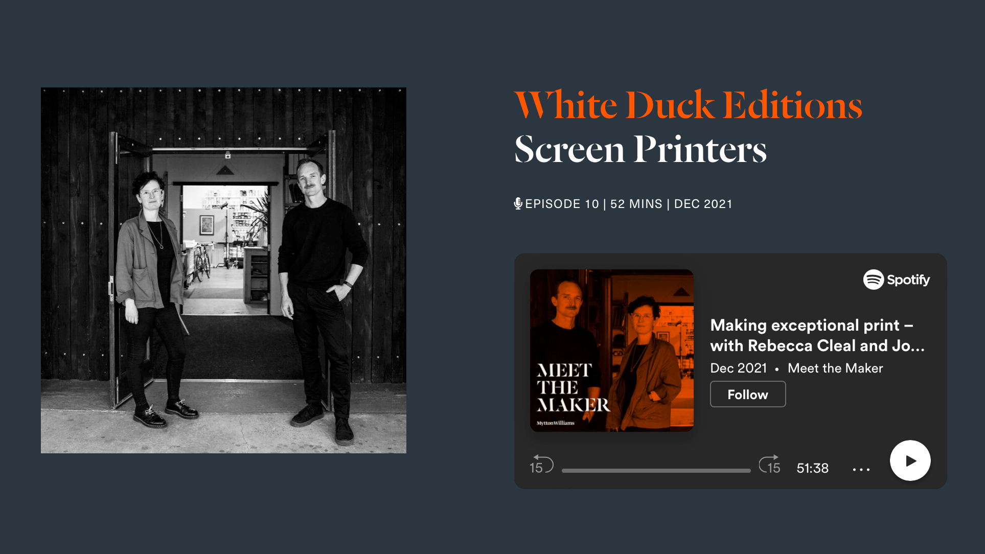 Meet the Maker podcast.