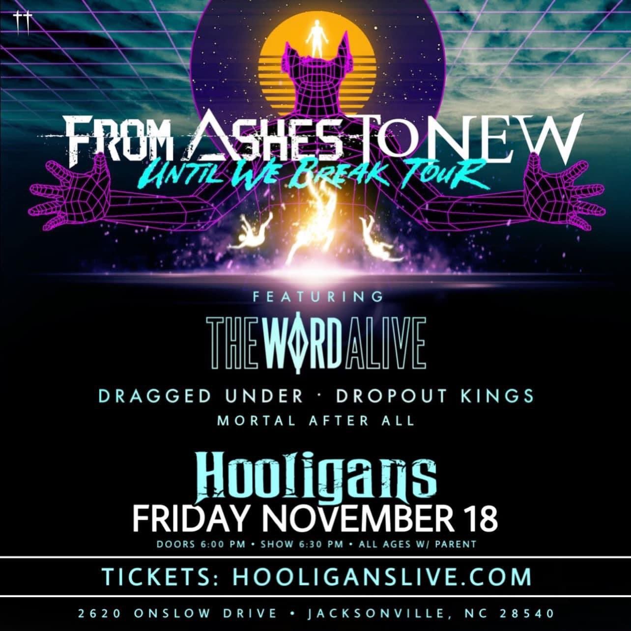 Concert Recap: From Ashes to New - The "Until We Break" Tour, Jacksonville, NC (November 18, 2022)