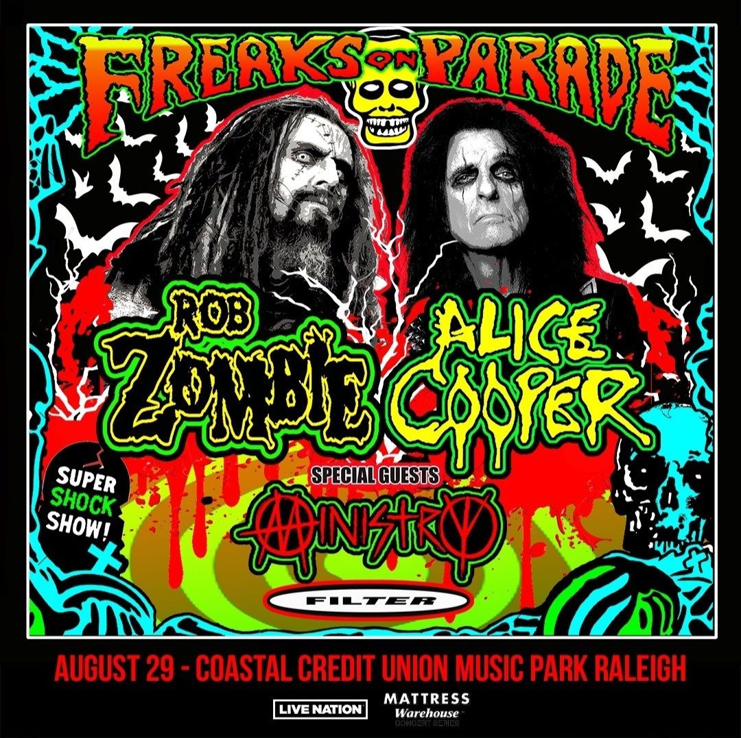 Concert Recap: The "Freaks on Parade" Tour w/ Rob Zombie + Alice Cooper in Raleigh, NC (August 29, 2023)