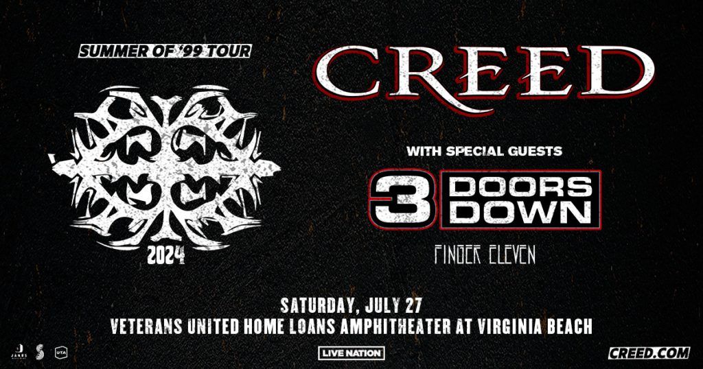Concert Recap: Creed's "Summer of '99" Tour in Virginia Beach, VA (July 27, 2024)
