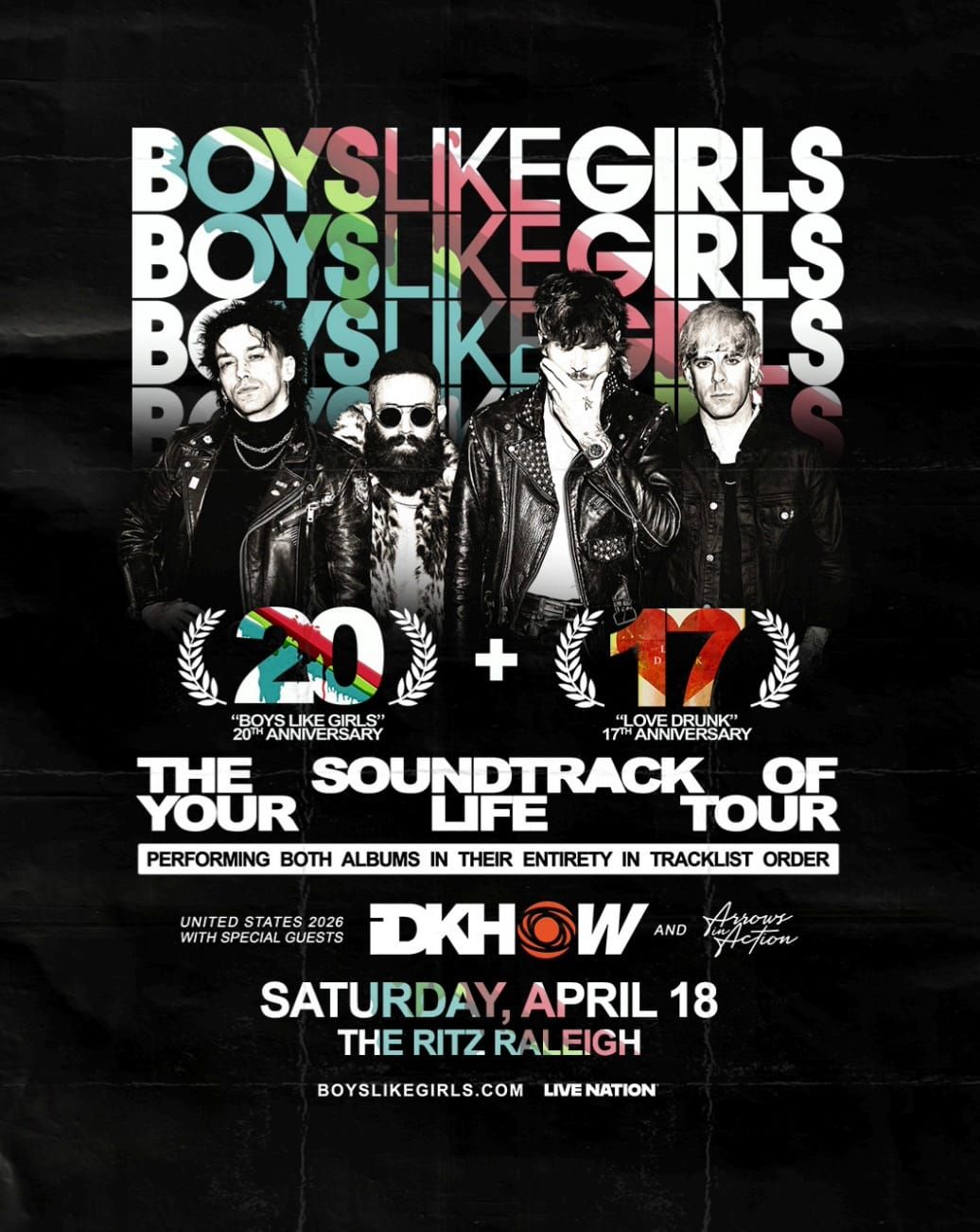 Concert Recap: Boys Like Girls' "Soundtrack of Your Life" Tour in Raleigh, NC (April 18, 2026)