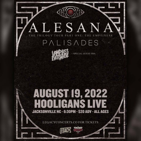 Concert Recap: Alesana, Palisades + Vampires Everywhere - The "Trilogy Tour, Part I: The Emptiness," Jacksonville, NC (August 19, 2022)