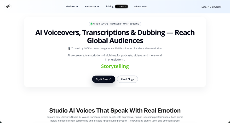 ElevenLabs Alternative: Unmixr AI Lifetime Deal on AppSumo (81% Off)
