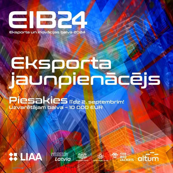 Aicinām pieteikties pretendentus Eksporta un inovācijas balvas kategorijai "Eksporta Jaunpienācējs"